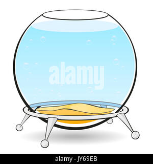 Aquarium auf einem weißen Hintergrund. Stockfoto