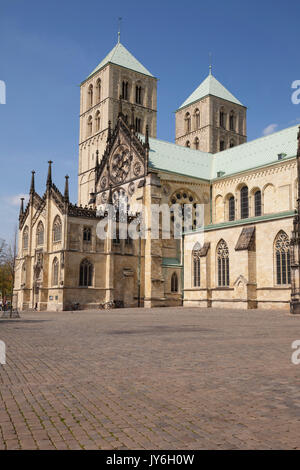 Dom St. Paulus, Münster, Münsterland, Nordrhein-Westfalen, Bronchial-, Europa Stockfoto