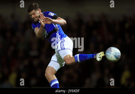 Birmingham City Lukas Jutkiewicz während der Sky Bet Championship match bei der Pirelli Stadium, Burton. Stockfoto