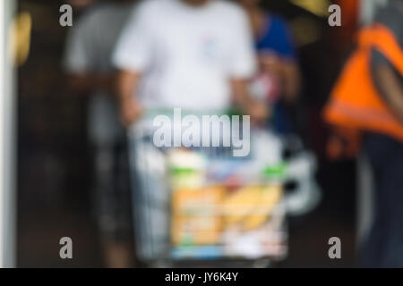 Abstrakte unscharfes Bild. blur Shopping Mall store Innenraum für Hintergrund. Stockfoto