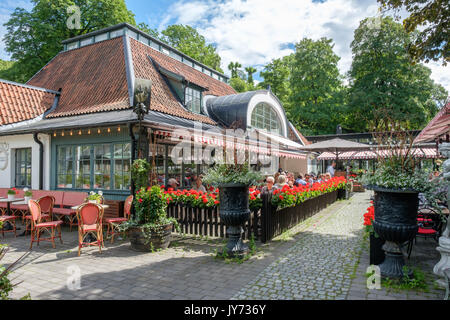 Historisches Restaurant Ulla Winbladh auf Djurgarden. Djurgården ist ein Erholungsgebiet in Stockholm, Schweden. Stockfoto