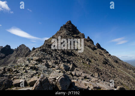 Der Gipfel der Sgurr nan Gillean in die cullin Ridge in der Nähe von Sligachan auf die Isle of Skye Stockfoto