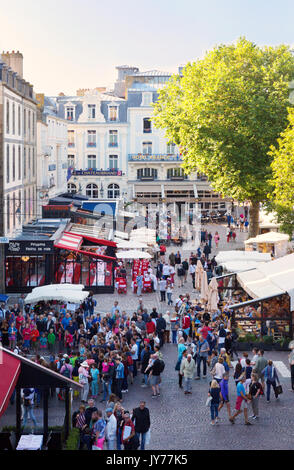 Die alte Festungsstadt St. Malo, Bretagne an einem langen Sommerabend, Saint Malo, Bretagne Frankreich Stockfoto