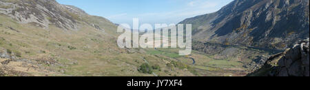 Nant Ffrancon Pass Nord-Wales Stockfoto