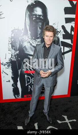 New York, NY, USA - 17. August 2017: Willem Dafoe Netflix premiere Death Note bei AMC Loews Lincoln Square besucht Stockfoto