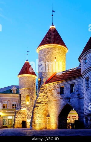 Das barbican von Viru Tor, Tallinn, Estland Stockfoto