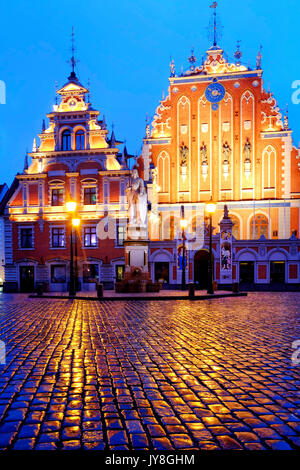 Das Schwarzhäupterhaus, Riga, Lettland Stockfoto