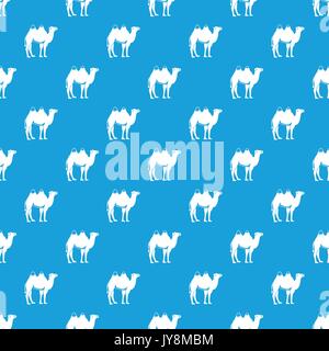 Kamel Muster nahtlose Blau Stock Vektor