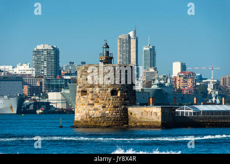 Fort Denison auf Pinchgut Insel in Sydney, New South Wales, Australien. Stockfoto