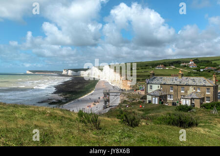 Birling Gap, sieben Schwestern, South Downs, East Sussex, England, Großbritannien Stockfoto