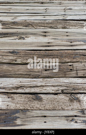 Alte Sleeper geknackt Wood Texture Hoher Kontrast Hintergrund Stockfoto