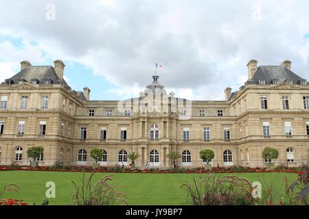 Luxemburg Schloss Blick vom Garten Stockfoto