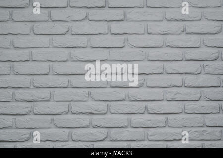 Brick Wall grauen Farbe Hintergrund oder Textur. Brick graue Wand weißer Hintergrund Textur grau Dekor Konzept Stockfoto