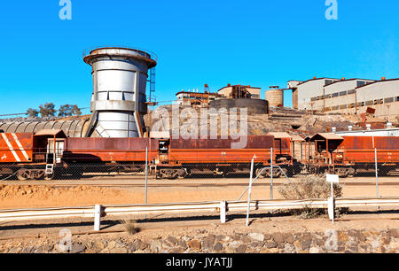 Erbe Abbaustätten im Outback australische Stadt Broken Hill in New South Wales, Australien Stockfoto