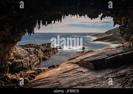 Berühmte Admiral's Arch auf Kangaroo Island. Stockfoto