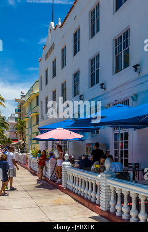 Art déco-Ocean Drive in Miami Beach, Florida Stockfoto