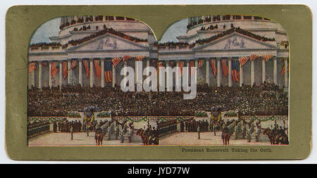Präsident Roosevelt die Eidesleistung Stockfoto