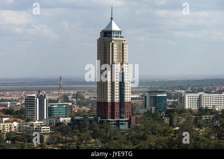 UAP-Old Mutual Turm, Nairobi, Kenia höchste Gebäude, von KICC, Kenia Stockfoto