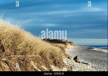 Sunrise Einsamkeit, Wellfleet, Cape Cod, Massachusetts, USA Stockfoto