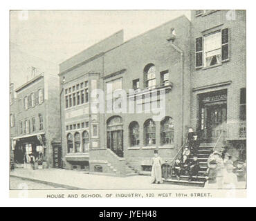 (König 1893, NYC) pg 443 HAUS UND SCHULE DER INDUSTRIE, 120 West 16TH STREET Stockfoto