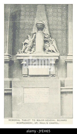 (König 1893, NYC) pg 516 GEDENKTAFEL ZUM MAJOR GENERAL RICHARD MONTGOMERY, ST. PAUL'S CHAPEL Stockfoto