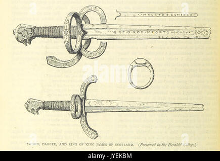 17-32 (1887) 1.300 Schwert, Dolch und Ring der König James von Schottland Stockfoto