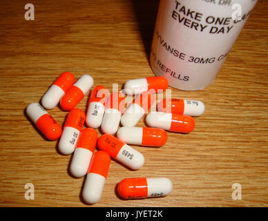 30 mg Vyvanse Kapseln Stockfoto