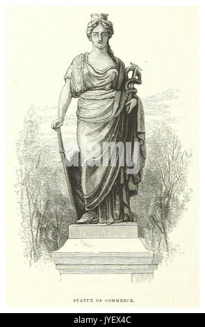 NYC CentralPark (1869) p092 Statue des Handels Stockfoto