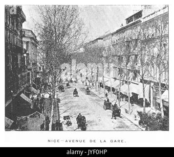 Monte Carlo (1891) p170 SCHÖNE AVENUE DE LA GARE Stockfoto