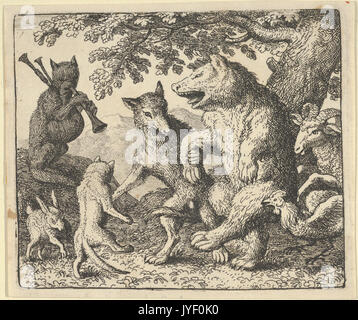 Eine Party zu Ehren der Bär und der Wolf von Hendrick van Alcmar's Renard das Fox MET DP 837727 Stockfoto