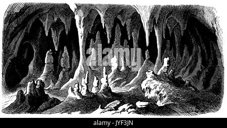 Kalkstein Höhle in den Kalkstein: Höhle von Postojna Stockfoto