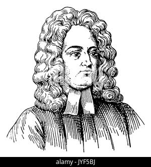 Jonathan Swift (30. November 1667 geboren, starb am 19. Oktober 1745) Stockfoto