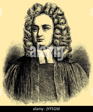 Jonathan Swift (30. November 1667 geboren, starb am 19. Oktober 1745) Stockfoto