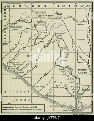 Forbes(1910) 11 Karte von Liberia Stockfoto