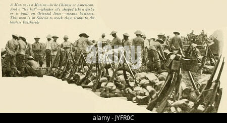 (1919) Abb. 11 chinesische Marine Infanterie auf te Weg nach Sibirien Stockfoto