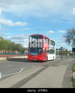 National Express West Midlands Volvo B7TL Wright Eclipse Gemini auf Route 7 (3) Stockfoto