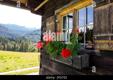 Dp Fenster, Oberbayern, Deutschland Stockfoto