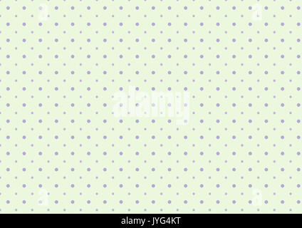 Hell-lila cute Polka Dots mit süssen grünen Kalk nahtlose Hintergrund Vorlage Muster Konzept Design Stockfoto