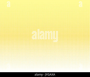 Vertical Gradient gelb Rasterpunkte Hintergrund. Pop Art Vorlage, Textur Abbildung Stockfoto