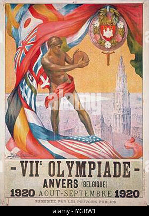 1920 Olympics Plakat Stockfoto