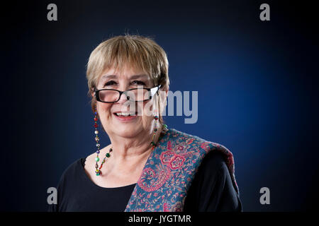 Edinburgh, Großbritannien. 19 Aug, 2017. Jenni Murray, DBE, der englische Journalist und Rundfunksprecher, beim Edinburgh International Book Festival erscheinen. Credit: GARY DOAK/Alamy leben Nachrichten Stockfoto