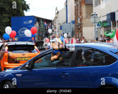 Sheerness, Kent. 19 Aug, 2017. Sheerness hielt seine jährliche Sommer Karneval, das war eine farbenfrohe Angelegenheit. Credit: James Bell/Alamy leben Nachrichten Stockfoto