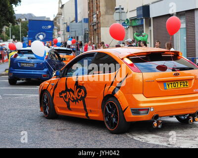 Sheerness, Kent. 19 Aug, 2017. Sheerness hielt seine jährliche Sommer Karneval, das war eine farbenfrohe Angelegenheit. Credit: James Bell/Alamy leben Nachrichten Stockfoto