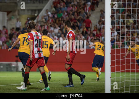 Während der spanischen La Liga Match zwischen Girona und Atletico de Madrid in Girona Stadion am 19 August, 2017. Stockfoto