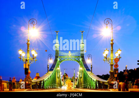 Freiheitsbrücke, Budapest, Ungarn Stockfoto