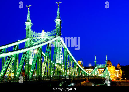 Freiheitsbrücke, Budapest, Ungarn Stockfoto