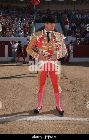 Die spanische Stierkämpfer Jose Maria Manzanares an der paseillo oder die erste Parade, Linares, Provinz Jaen, Spanien, 28. September 2010 Stockfoto