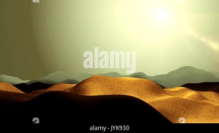 Braun wüste Landschaft - High Definition abstrakte CGI motion Hintergrund Stockfoto