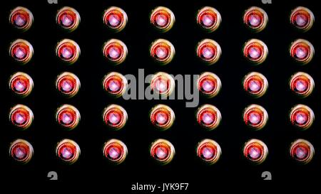 Leuchten blinken Spotlight Wall VJ Glühbirne Loop Blaue LED Blinder blinkende chromlech club Konzert Tanz Disco dj matrix Strahl dmx Mode Flutlicht h Stockfoto