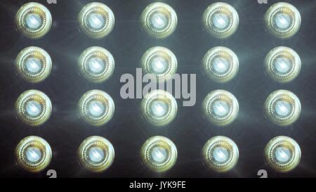 Leuchten blinken Spotlight Wall VJ Glühbirne Loop Blaue LED Blinder blinkende chromlech club Konzert Tanz Disco dj matrix Strahl dmx Mode Flutlicht h Stockfoto